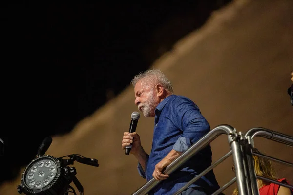 stock image SO PAULO (SP), 10/30/2022Luiz Incio Lula da Silva (PT) to the Presidency of the Republic, celebrates the victory of the 2022 elections, President of the Republic of Brazil