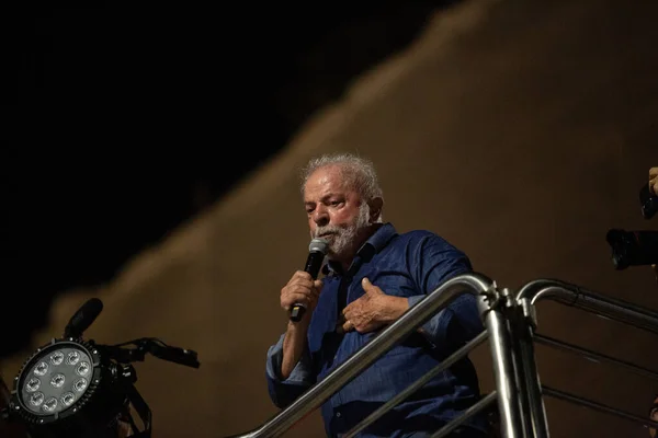 stock image SO PAULO (SP), 10/30/2022Luiz Incio Lula da Silva (PT) to the Presidency of the Republic, celebrates the victory of the 2022 elections, President of the Republic of Brazil