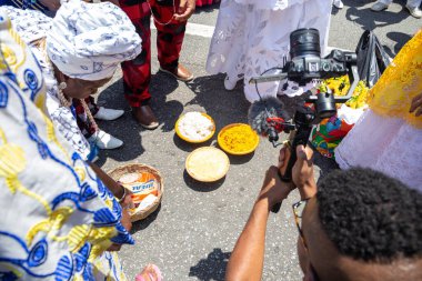 PAULO BRAZIL, NOVEMBER 20, 2022, 19. Siyahi Bilinç Günü Yürüyüşü, bu yılın teması olarak Brezilya ve Paulo 'nun Demokrasi ve Irkçılık Olmadan. 