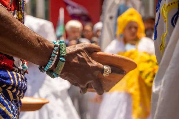 PAULO BRAZIL, NOVEMBER 20, 2022, 19. Siyahi Bilinç Günü Yürüyüşü, bu yılın teması olarak Brezilya ve Paulo 'nun Demokrasi ve Irkçılık Olmadan. 