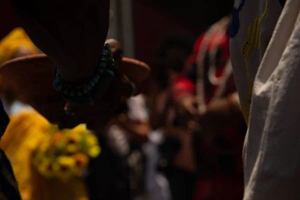 stock image SO PAULO BRAZIL, NOVEMBER 20, 2022, the 19th Black Consciousness Day March gathered at Masp for the demonstration that this year had as its theme For a Brazil and So Paulo with Democracy and Without Racism. 