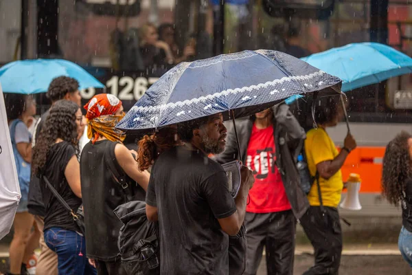 Paulo Brazil November 2022 Siyahi Bilinç Günü Yürüyüşü Yılın Teması — Stok fotoğraf