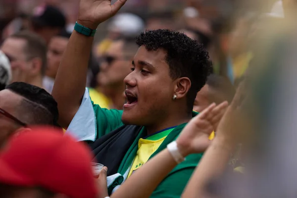 Paulo Νοεμβρίου 2022 Fans Fifa Fan Festival Vale Anhangaba Central — Φωτογραφία Αρχείου