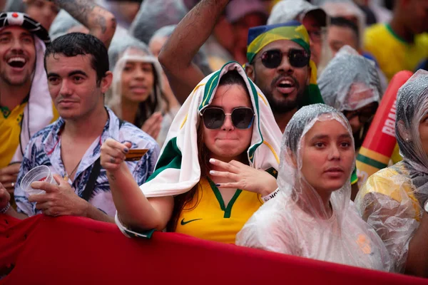 Пауло Ноября 2022 Фанаты Фестивале Fifa Fan Festival Вале Анхангаба — стоковое фото