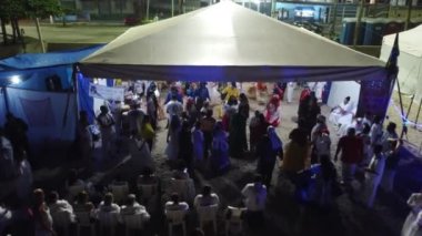 PAULO BRAZİL, ARALIK 03, 2022 Praia Grande 'nin en geleneksel dini festivallerinden biri olan Festejos de Iemanj, 3. ve 4. 