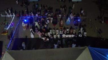 PAULO BRAZİL, ARALIK 03, 2022 Praia Grande 'nin en geleneksel dini festivallerinden biri olan Festejos de Iemanj, 3. ve 4. 