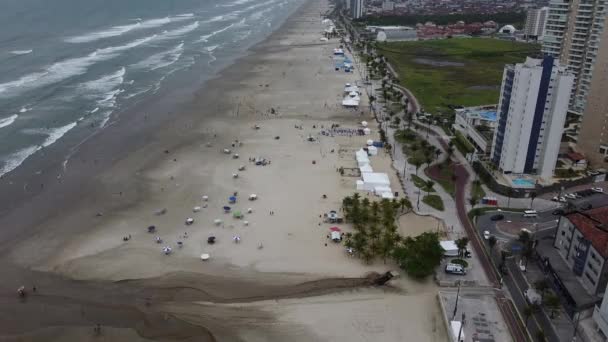 Praia Grande Paulo Bresil Décembre 2022 Les Festejos Iemanj Une — Video