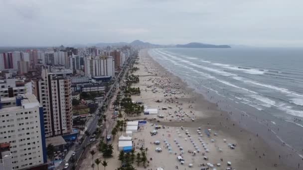 Praia Grande Paulo Bresil Décembre 2022 Les Festejos Iemanj Une — Video