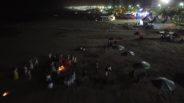 Praia Grande Paulo Brazil Prosince 2022 Festejos Iemanj Jeden Nejtradičnějších — Stock video