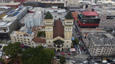 PAULO SP, 10 ARALIK 2022, Santo Antonio do Pari Kilisesi 'nin hava görüntüsü