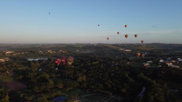 Boituva Paulo Brazil 2022Känd Som National Capital Skydiving Ballooning Har — Stockvideo