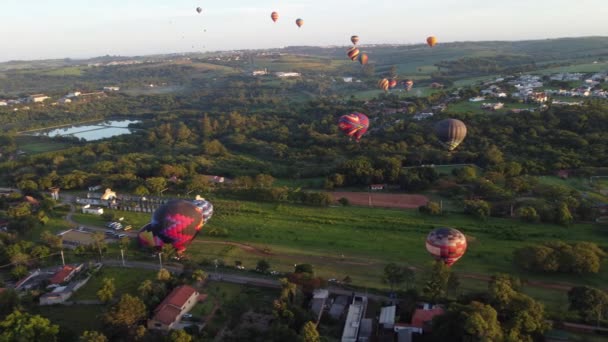 Boituva Paulo Brazil 2022 Ulusal Skydiving Balon Başkenti Olarak Bilinen — Stok video