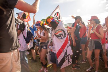 BRASILIA BRAZIL, HAZİRAN 01, 2023, Üçüncü kez başkan seçilen Luiz Incio Lula da Silva seçmenleri, göreve başlama törenine katılmak üzere Brasilia 'da toplandılar.