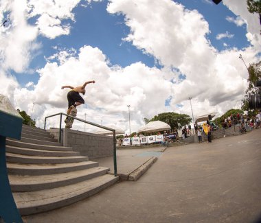 SAO PAULO, BRAZIL JANUARY 15, 2023, skateboarding championship at the extreme sports center in sao paulo