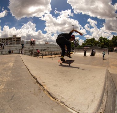SAO PAULO, BRAZIL JANUARY 15, 2023, skateboarding championship at the extreme sports center in sao paulo