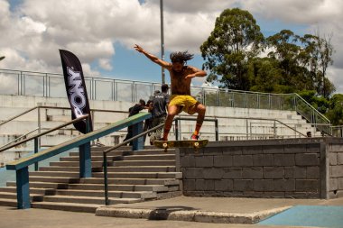 SAO PAULO, BRAZIL JANUARY 15, 2023, skateboarding championship at the extreme sports center in sao paulo