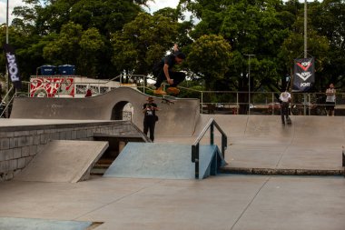 SAO PAULO, BRAZIL JANUARY 15, 2023, skateboarding championship at the extreme sports center in sao paulo