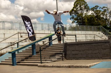 SAO PAULO, BRAZIL JANUARY 15, 2023, skateboarding championship at the extreme sports center in sao paulo