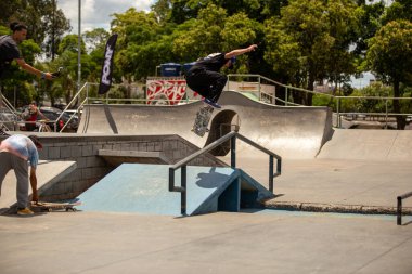 SAO PAULO, BRAZIL JANUARY 15, 2023, skateboarding championship at the extreme sports center in sao paulo