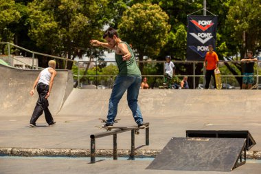 SAO PAULO, BRAZIL JANUARY 15, 2023, skateboarding championship at the extreme sports center in sao paulo