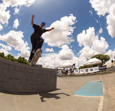 SAO PAULO, BRAZIL JANUARY 15, 2023, skateboarding championship at the extreme sports center in sao paulo