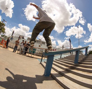 SAO PAULO, BRAZIL JANUARY 15, 2023, skateboarding championship at the extreme sports center in sao paulo