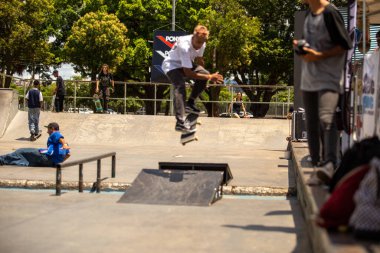 SAO PAULO, BRAZIL JANUARY 15, 2023, skateboarding championship at the extreme sports center in sao paulo