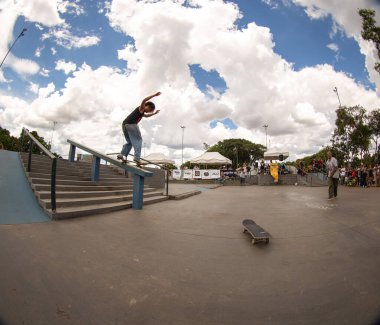 SAO PAULO, BRAZIL JANUARY 15, 2023, skateboarding championship at the extreme sports center in sao paulo