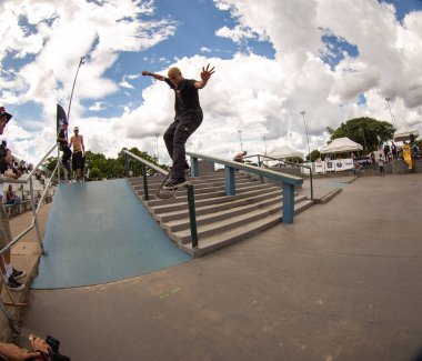 SAO PAULO, BRAZIL JANUARY 15, 2023, skateboarding championship at the extreme sports center in sao paulo