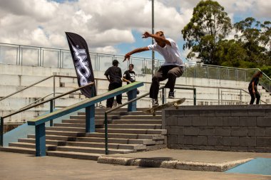 SAO PAULO, BRAZIL JANUARY 15, 2023, skateboarding championship at the extreme sports center in sao paulo