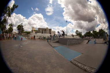 SAO PAULO, BRAZIL JANUARY 15, 2023, skateboarding championship at the extreme sports center in sao paulo