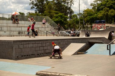 SAO PAULO, BRAZIL JANUARY 15, 2023, skateboarding championship at the extreme sports center in sao paulo 