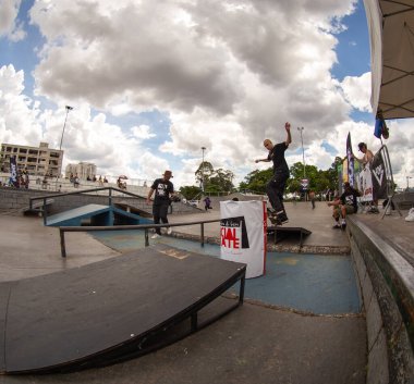 SAO PAULO, BRAZIL JANUARY 15, 2023, skateboarding championship at the extreme sports center in sao paulo 