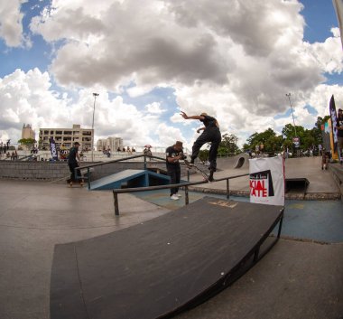 SAO PAULO, BRAZIL JANUARY 15, 2023, skateboarding championship at the extreme sports center in sao paulo 