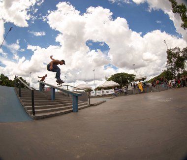 SAO PAULO, BRAZIL JANUARY 15, 2023, skateboarding championship at the extreme sports center in sao paulo 