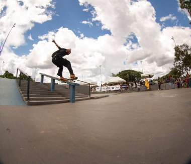 SAO PAULO, BRAZIL JANUARY 15, 2023, skateboarding championship at the extreme sports center in sao paulo 