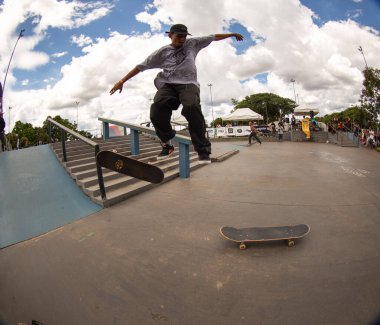 SAO PAULO, BRAZIL JANUARY 15, 2023, skateboarding championship at the extreme sports center in sao paulo 