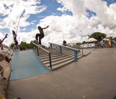 SAO PAULO, BRAZIL JANUARY 15, 2023, skateboarding championship at the extreme sports center in sao paulo 