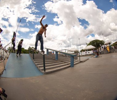 SAO PAULO, BRAZIL JANUARY 15, 2023, skateboarding championship at the extreme sports center in sao paulo 