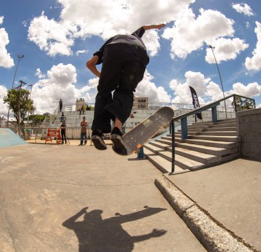 SAO PAULO, BRAZIL JANUARY 15, 2023, skateboarding championship at the extreme sports center in sao paulo 
