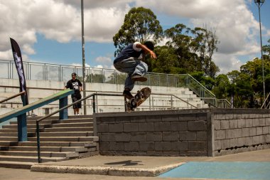 SAO PAULO, BRAZIL JANUARY 15, 2023, skateboarding championship at the extreme sports center in sao paulo