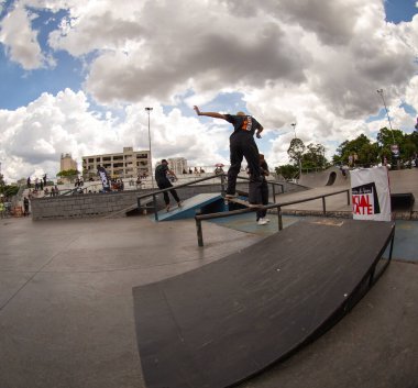 SAO PAULO, BRAZIL JANUARY 15, 2023, skateboarding championship at the extreme sports center in sao paulo