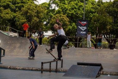 SAO PAULO, BRAZIL JANUARY 15, 2023, skateboarding championship at the extreme sports center in sao paulo
