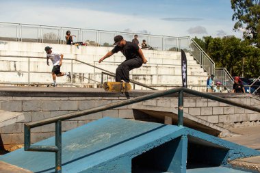 SAO PAULO, BRAZIL JANUARY 15, 2023, skateboarding championship at the extreme sports center in sao paulo