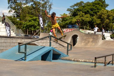 SAO PAULO, BRAZIL JANUARY 15, 2023, skateboarding championship at the extreme sports center in sao paulo