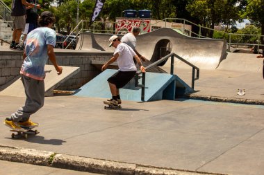 SAO PAULO, BRAZIL JANUARY 15, 2023, skateboarding championship at the extreme sports center in sao paulo