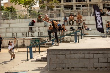 SAO PAULO, BRAZIL JANUARY 15, 2023, skateboarding championship at the extreme sports center in sao paulo