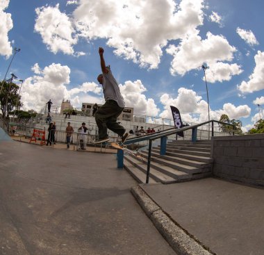SAO PAULO, BRAZIL JANUARY 15, 2023, skateboarding championship at the extreme sports center in sao paulo