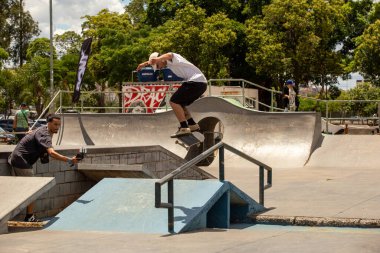 SAO PAULO, BRAZIL JANUARY 15, 2023, skateboarding championship at the extreme sports center in sao paulo