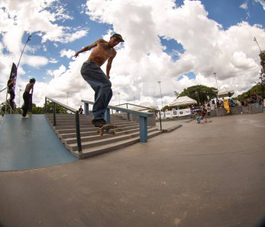 SAO PAULO, BRAZIL JANUARY 15, 2023, skateboarding championship at the extreme sports center in sao paulo